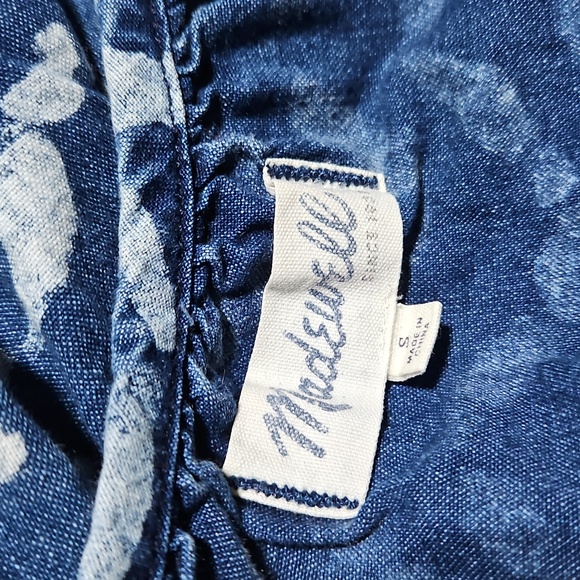 Madewell Navy and White Wave Blouse - Picture 6 of 9